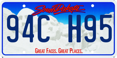 SD license plate 94CH95