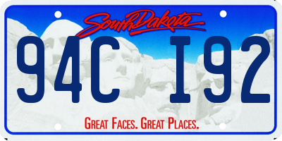 SD license plate 94CI92