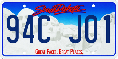 SD license plate 94CJ01