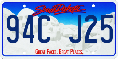 SD license plate 94CJ25