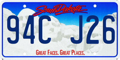 SD license plate 94CJ26