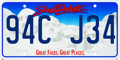 SD license plate 94CJ34