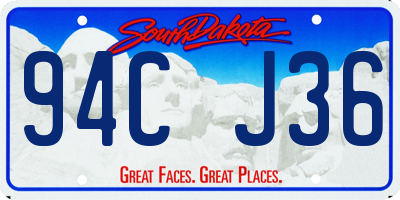 SD license plate 94CJ36