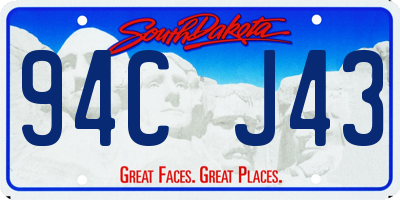 SD license plate 94CJ43