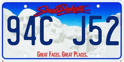 SD license plate 94CJ52