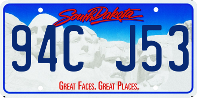 SD license plate 94CJ53