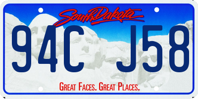 SD license plate 94CJ58