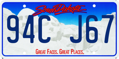 SD license plate 94CJ67