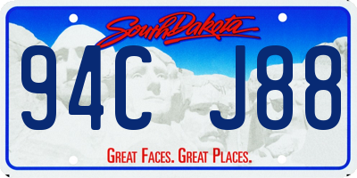 SD license plate 94CJ88