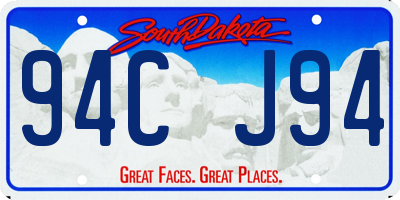 SD license plate 94CJ94