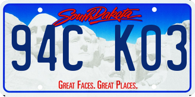SD license plate 94CK03
