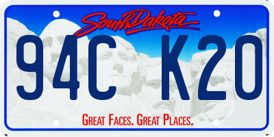 SD license plate 94CK20