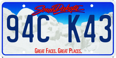 SD license plate 94CK43