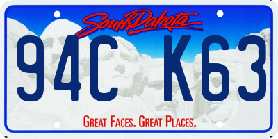 SD license plate 94CK63
