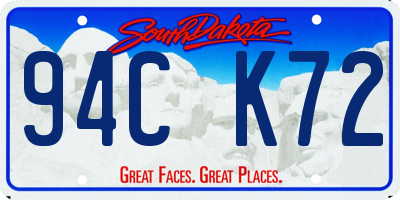 SD license plate 94CK72