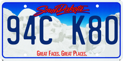 SD license plate 94CK80