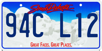 SD license plate 94CL12