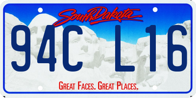 SD license plate 94CL16