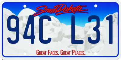 SD license plate 94CL31