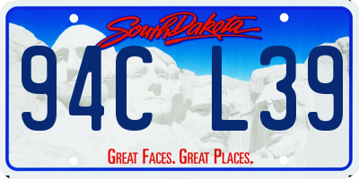 SD license plate 94CL39