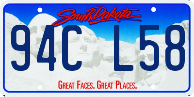 SD license plate 94CL58