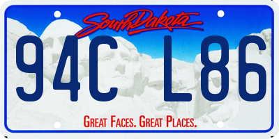 SD license plate 94CL86