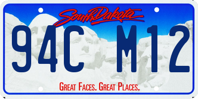 SD license plate 94CM12