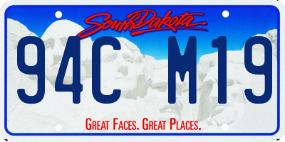 SD license plate 94CM19