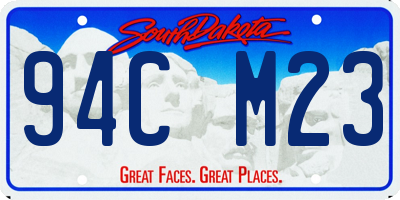 SD license plate 94CM23