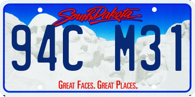 SD license plate 94CM31