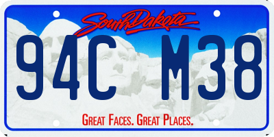 SD license plate 94CM38