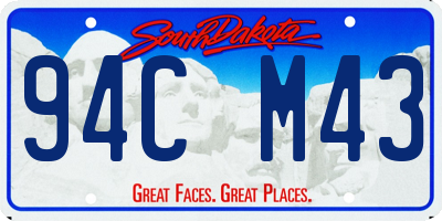 SD license plate 94CM43