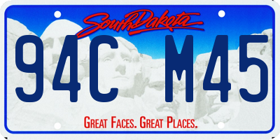 SD license plate 94CM45