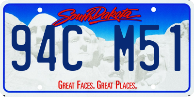 SD license plate 94CM51