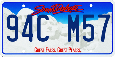 SD license plate 94CM57
