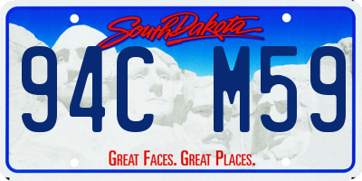 SD license plate 94CM59
