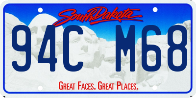 SD license plate 94CM68