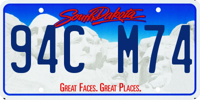 SD license plate 94CM74