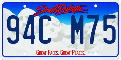 SD license plate 94CM75