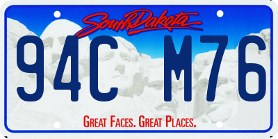 SD license plate 94CM76