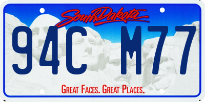 SD license plate 94CM77