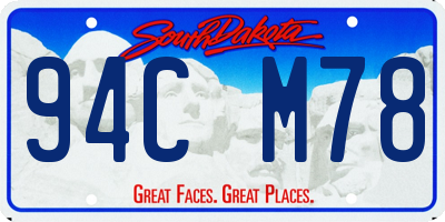 SD license plate 94CM78