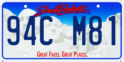 SD license plate 94CM81