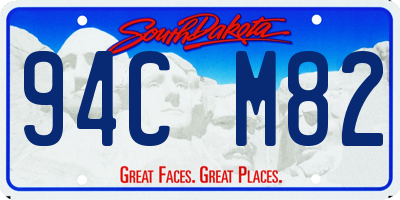 SD license plate 94CM82