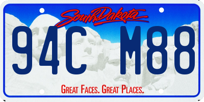 SD license plate 94CM88