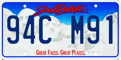 SD license plate 94CM91