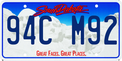 SD license plate 94CM92