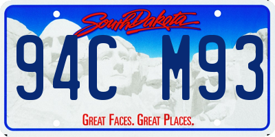 SD license plate 94CM93