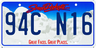 SD license plate 94CN16
