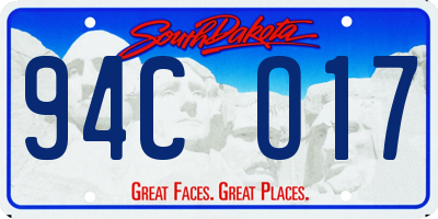 SD license plate 94CO17